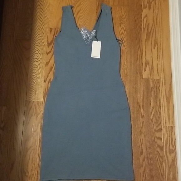 Pale blue sweater dress - Picture 1 of 4